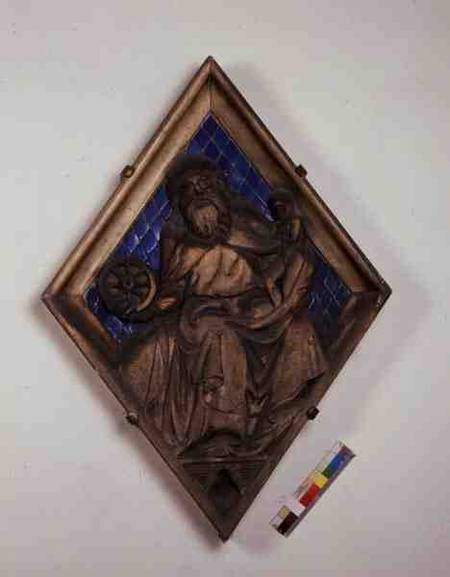 Saturn, relief tile from the Campanile from Italian pictural school