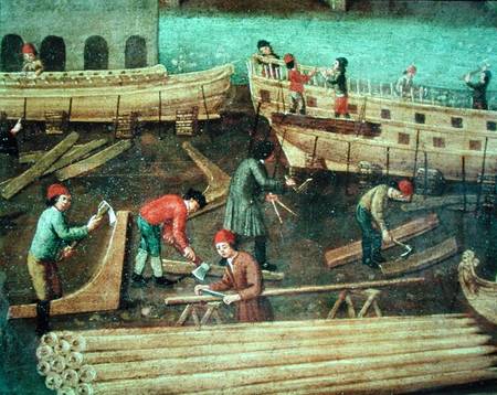 Sign for the Marangoni Family of shipbuilders, Venetian from Italian pictural school
