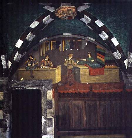 The Tailor's Shop (fresco) from Italian pictural school