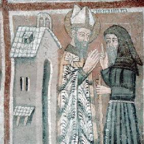 St. Gregory the Great (540-604) with a Monk