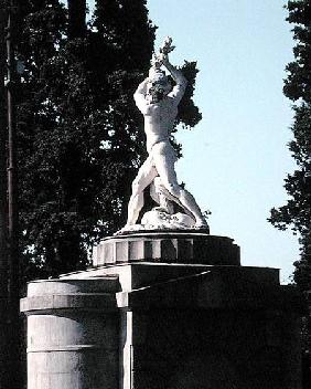 Statue of Hercules, which originally flanked the entrance to the villa