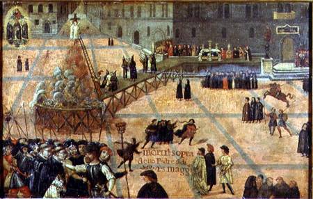 The Torture of Savonarola (1452-98) from Italian pictural school