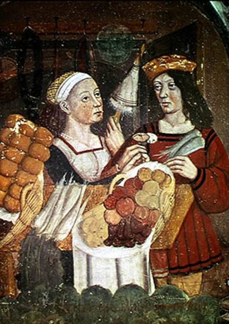 The Vegetable Market  (detail) from Italian pictural school