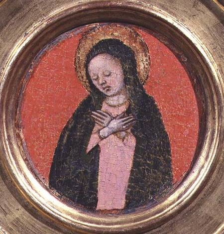 The Virgin Mary, right hand side of a triptych from Italian pictural school