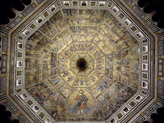 Cupola of the Baptistery of San Giovanni (mosaic) from Italian School, (13th century)