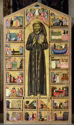 St. Francis and Scenes from his Life, Bardi Chapel (tempera on panel) from Italian School, (13th century)