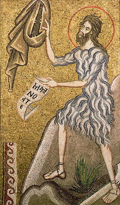 St. John the Baptist (mosaic) from Italian School, (14th century)