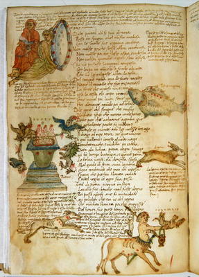 Ms Ital 483 P.4.7 f.162v Constellations, from the 'Dittamondo' by Fazio degli Uberti (vellum) from Italian School, (15th century)
