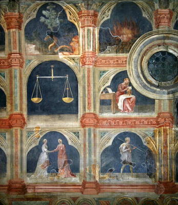 The Month of September, from a series of murals depicting the Astrological Cycle (fresco) from Italian School, (15th century)