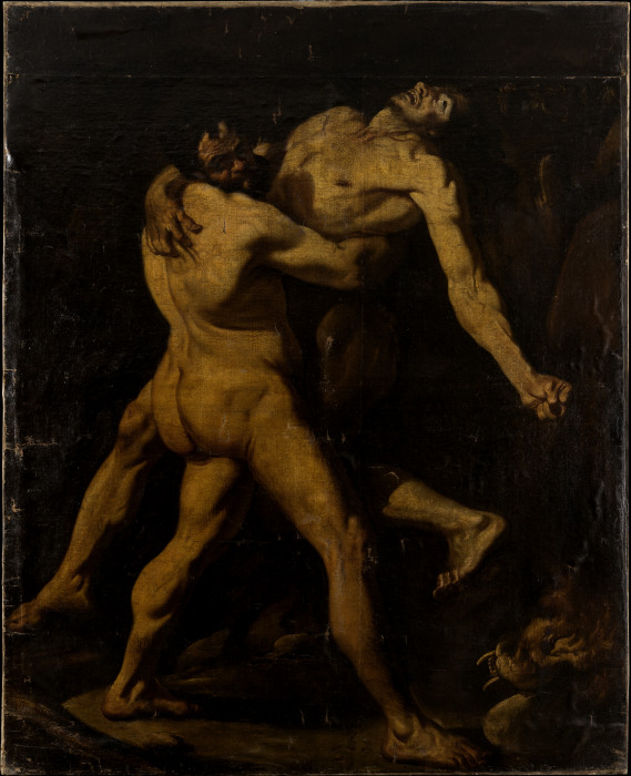Hercules and Antaeus from Italienischer Meister des 17. Jahrhunderts
