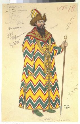 Boyar. Costume design for the opera The Tale of Tsar Saltan by N. Rimsky-Korsakov