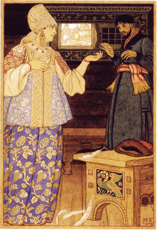 Archer's Wife and Andrey the Archer from Ivan Jakovlevich Bilibin