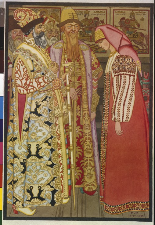 Archer's Wife Before the Tsar and his Retinue from Ivan Jakovlevich Bilibin