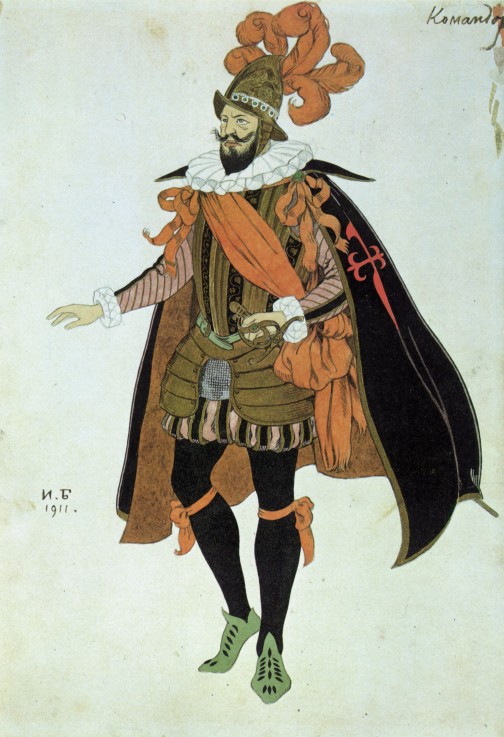 Commander. Costume design for the play Fuente Ovejuna by Lope de Vega from Ivan Jakovlevich Bilibin