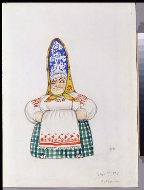 Costume design for the opera The Tale of Tsar Saltan by N. Rimsky-Korsakov