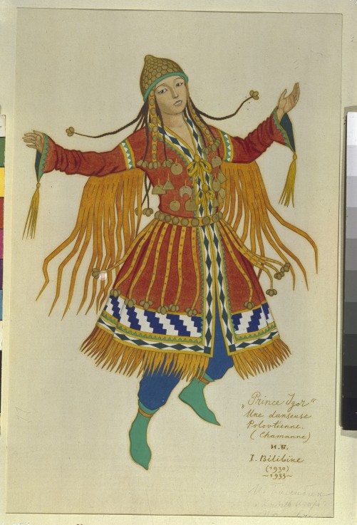 Polovtsian Maiden. Costume design for the opera Prince Igor by A. Borodin from Ivan Jakovlevich Bilibin