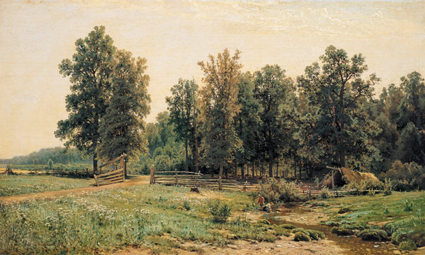 Shishkin / Edge of Oak Woods / Painting from Iwan Iwanowitsch Schischkin