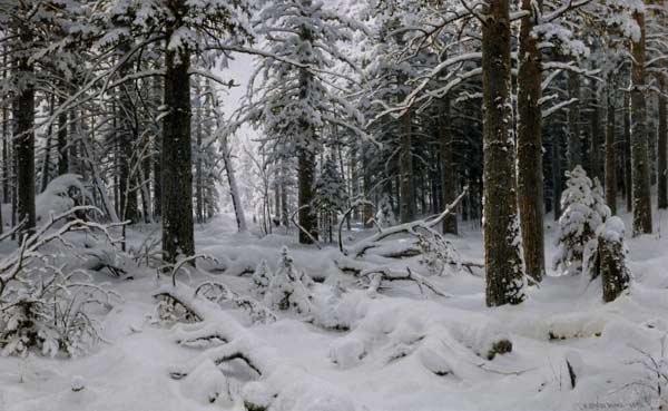 Winter from Iwan Iwanowitsch Schischkin