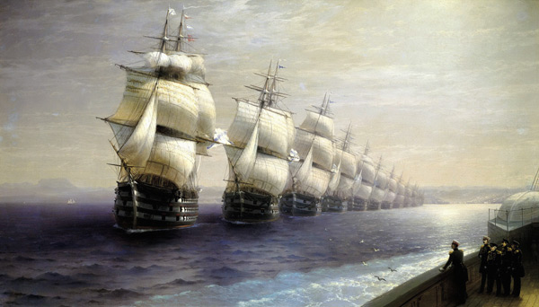 The Parade of Ships in 1849 from Iwan Konstantinowitsch Aiwasowski