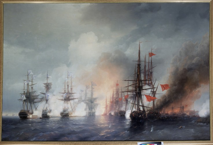 The Battle of Sinop on 30 November 1853 from Iwan Konstantinowitsch Aiwasowski