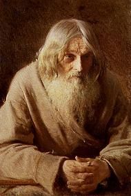 Portrait of an old Russian smallholder from Iwan Nikolajewitsch Kramskoi