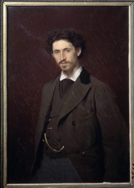 Portrait of the artist Ilya E. Repin (1844-1930) from Iwan Nikolajewitsch Kramskoi
