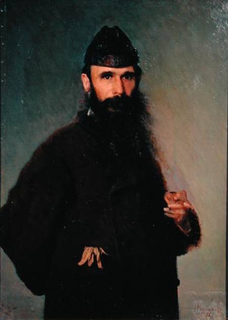 Portrait of Alexander Litovtchenko (1835-90) from Iwan Nikolajewitsch Kramskoi