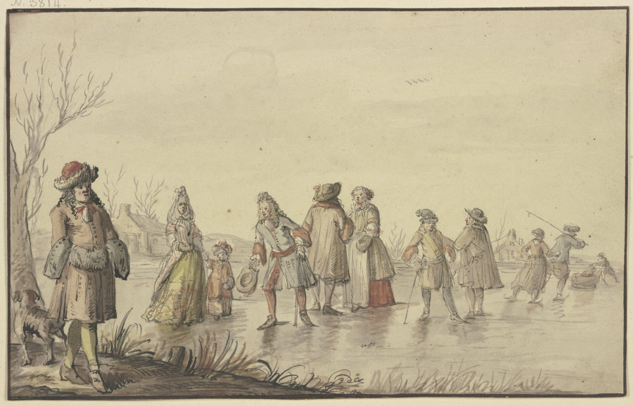 Viele Kostümfiguren auf dem Eis from J. Blyhooft