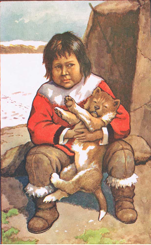 Eskimo child, from MacMillan school posters, c.1950-60s from J. Macfarlane