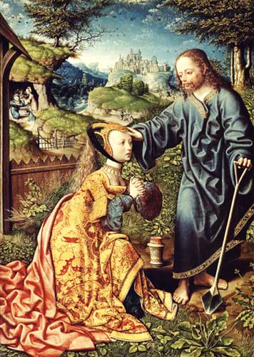 Christ as a gardener from Jacob Corn. van Oostsanen