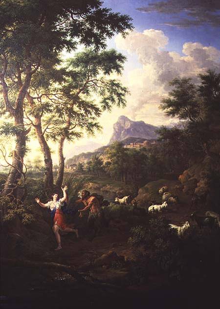 An Arcadian Landscape with Pan and Syrinx from Jacob de Heusch