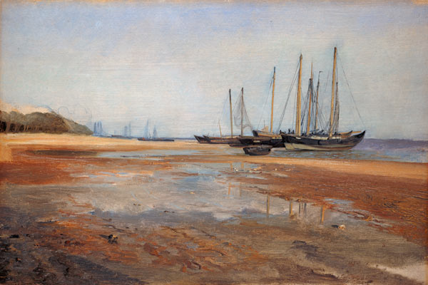 Cargo Ships on the Sands of the Elbe from Jacob Gensler