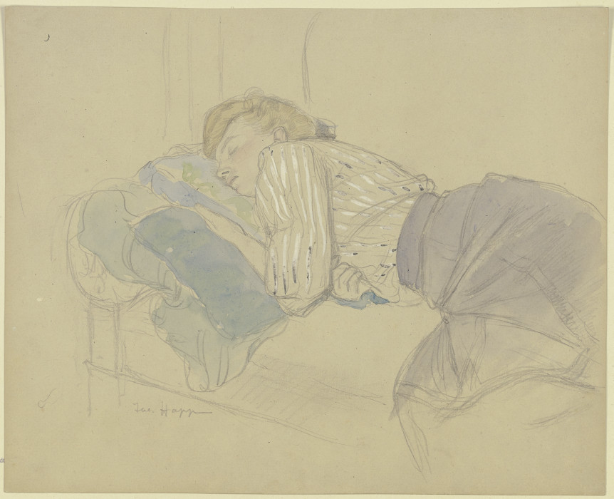 Sleeping young woman from Jacob Happ