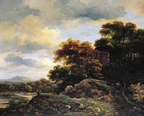 Landscape with Wooded Hillock from Jacob Isaacksz van Ruisdael