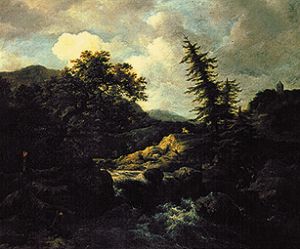 Mountain landscape with torrent. from Jacob Isaacksz van Ruisdael