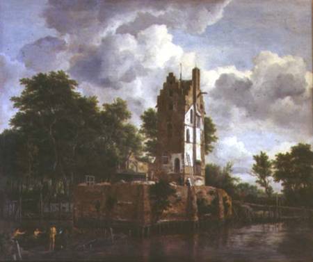 The Church Tower from Jacob Isaacksz van Ruisdael