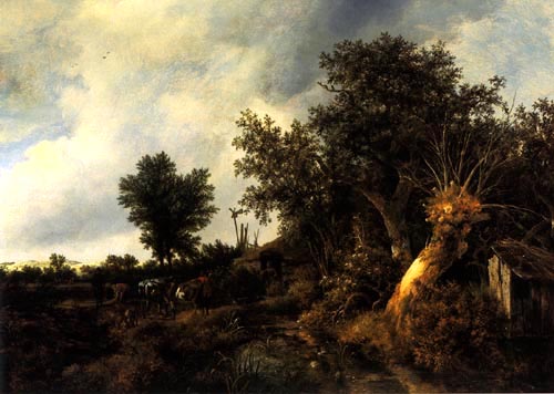 Landscape with hut from Jacob Isaacksz van Ruisdael
