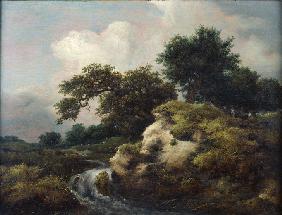 Landscape with Dune and Small Waterfall