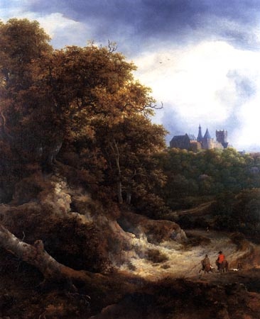 Landscape with castle Bentheim from Jacob Isaacksz van Ruisdael
