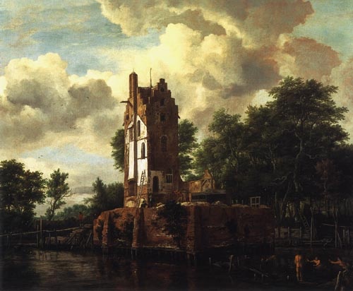 The ruin of the Huis food lost at the Amstel near Amsterdam from Jacob Isaacksz van Ruisdael
