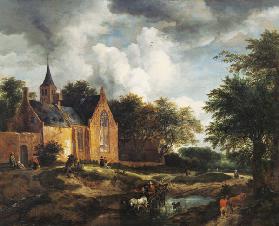 Landscape with an old church