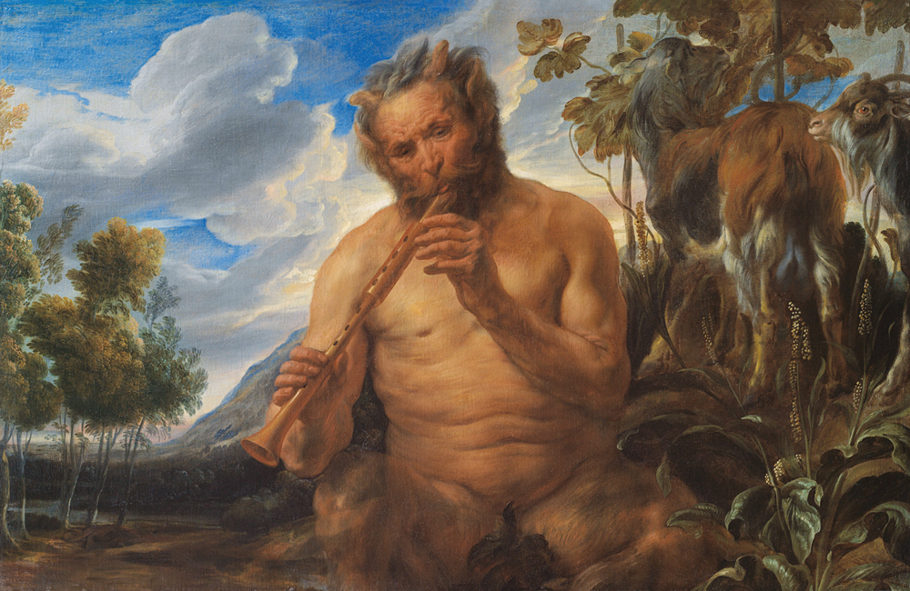 Satyr Playing the Pipe (Jupiter's Childhood) from Jacob Jordaens
