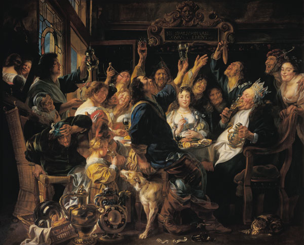 The feast of the bean king. from Jacob Jordaens