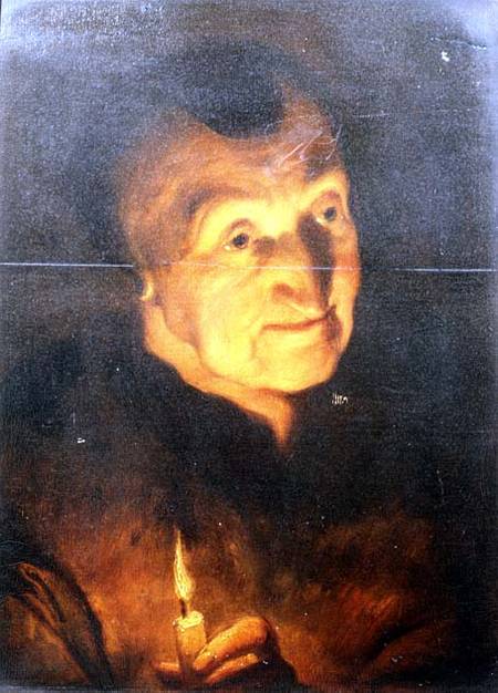 Study of an Old Woman, holding a Candle from Jacob Jordaens