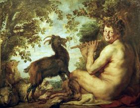 J.Jordaens, Pan (Satyr Playing Flute)