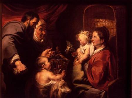 The Virgin and Child with SS Zacharias, Elizabeth and John the Baptist from Jacob Jordaens