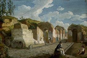 The Herkulaner gate in Pompeji. from Jacob Philipp Hackert