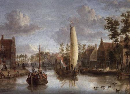 A Canal with barges from Jacob Storck