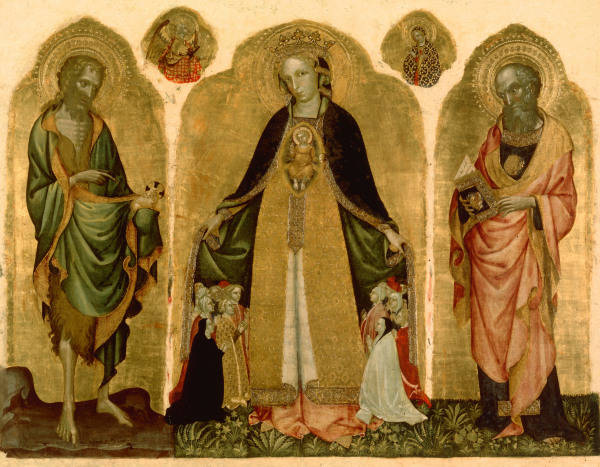 Fiore, Jacobello del (died 1439). - ''The Madonna of the Protecting Cloak and Saints''. - Painting. from Jacobello del Fiore