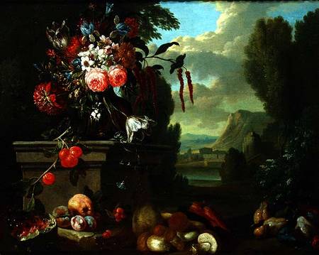 Flowers in a vase from Jacobus Melchior van Herck